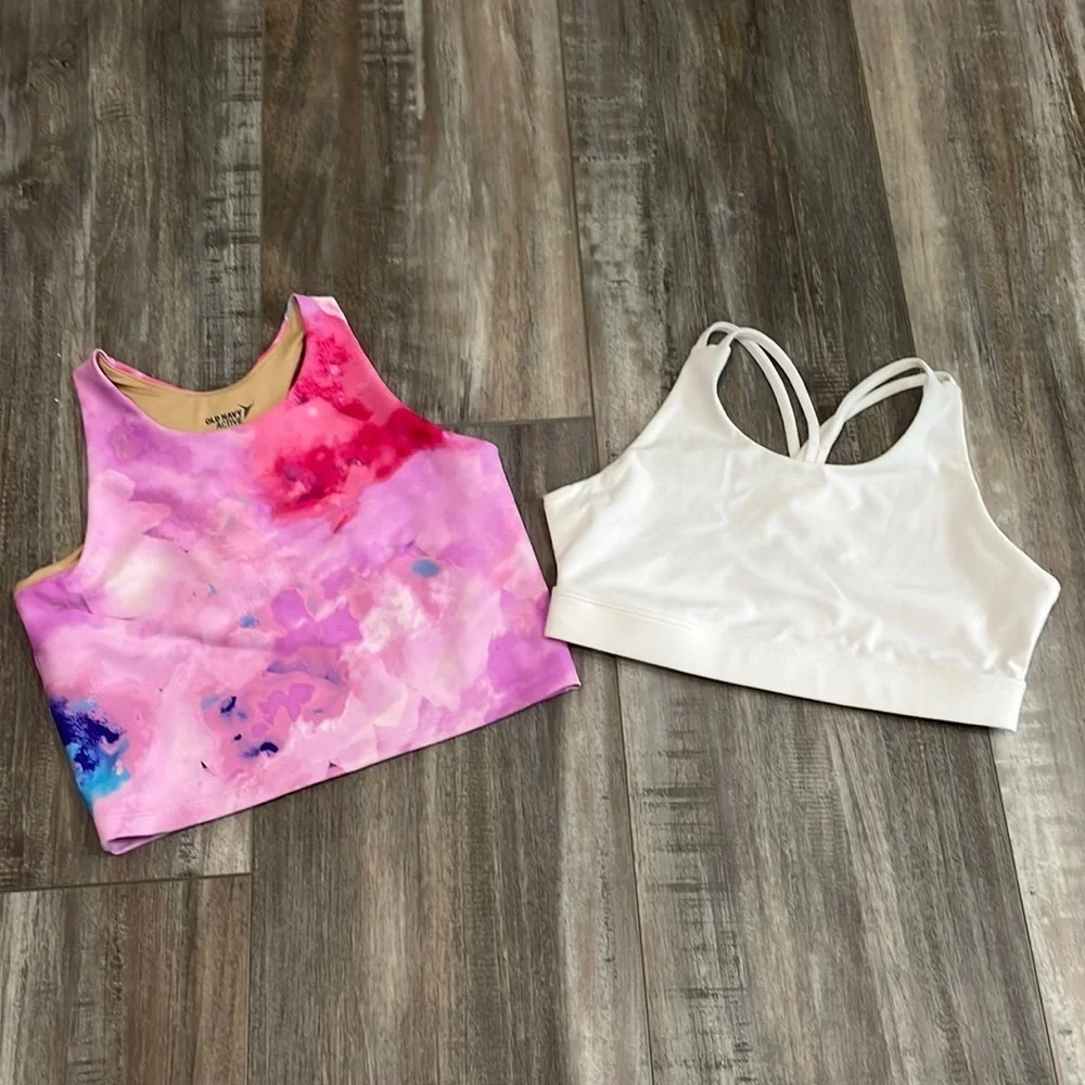 Girls athletic crop top sports bra lot